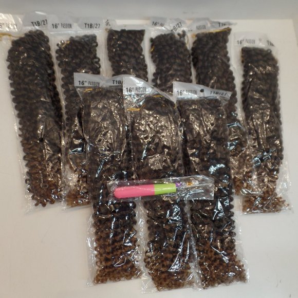 Passion Twist Hair 16 Inch Water Wave Hair Extensions With Hook Brand New In Pkg main image 8